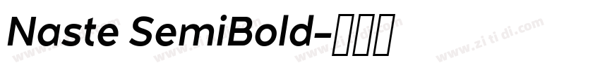 Naste SemiBold字体转换